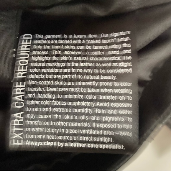 Andrew Marc x Richard Chai Black Leather Baby Calf Hair Moto Jacket Medium - Picture 4 of 8